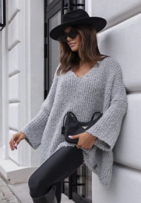 Pullover oversize Cocomore Dreamy Escape Grau