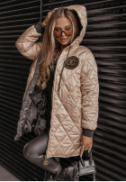 Pikowana Jacke z kapturem Trees And Fields Beige