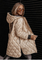 Pikowana Jacke z kapturem Trees And Fields Beige