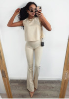 Eleganckie Hose dzwony La Milla Always Remember Beige