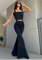 Material Hose dzwony La Milla Perfection Schwarz