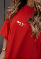 T-Shirt z nadrukiem Miss City Limited Rot