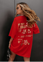 T-Shirt z nadrukiem Miss City Limited Rot