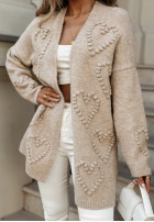 Cardigan w serca Look At The Heart Beige