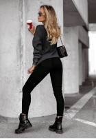 Sweatshirt oversize z nadrukiem Cherry Lips Schwarz