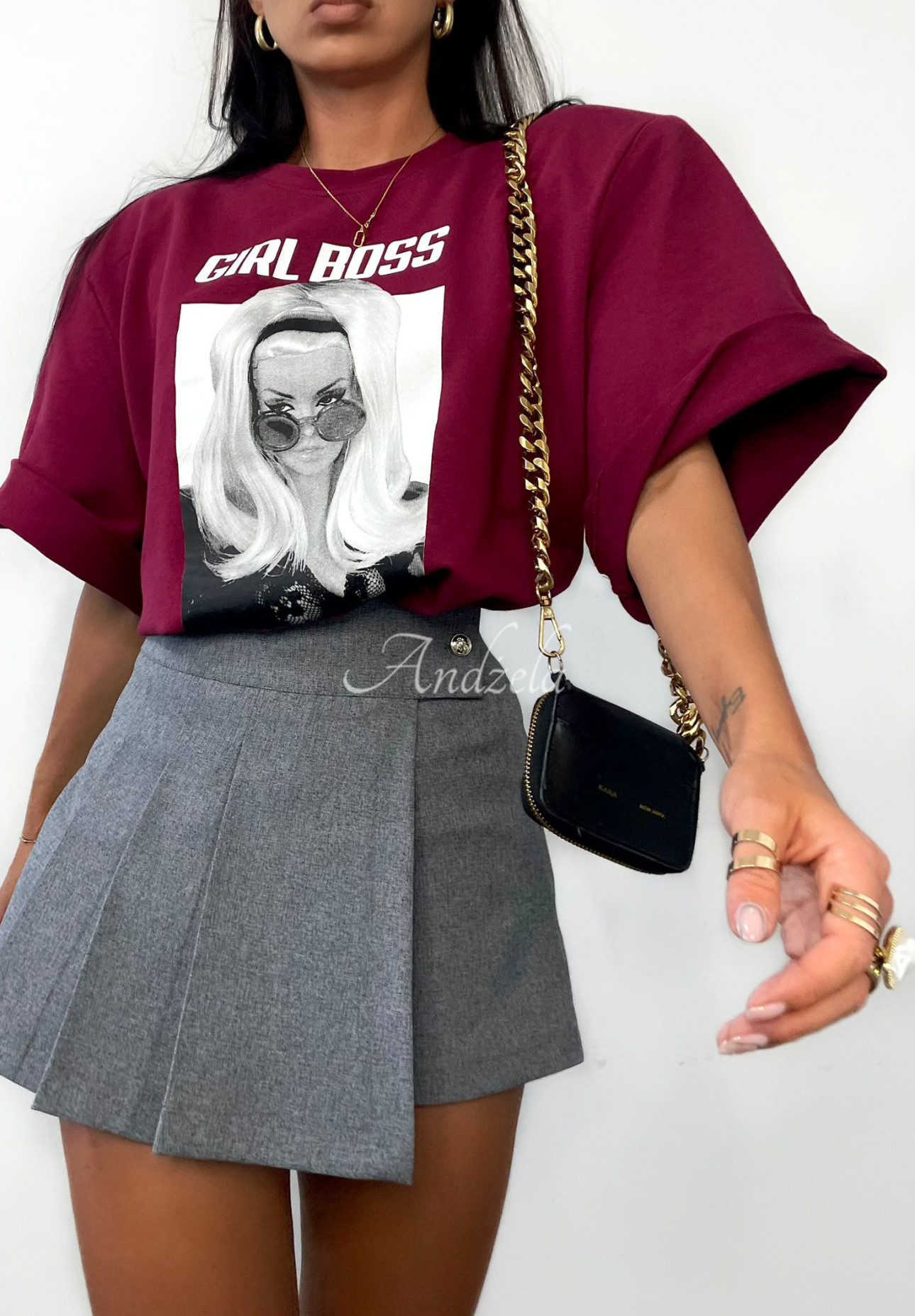 Plissierte Mini-Skorts La Milla Vintiano Grau