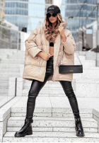 Pikowana Jacke z kapturem Coldest Of Times Beige