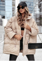 Pikowana Jacke z kapturem Coldest Of Times Beige