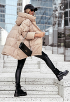 Pikowana Jacke z kapturem Coldest Of Times Beige