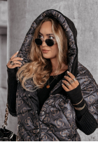 Pikowana Jacke Mit Muster Royal Emblem Schwarz