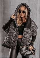 Pikowana Jacke Mit Muster Royal Emblem Schwarz