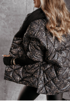 Pikowana Jacke Mit Muster Royal Emblem Schwarz