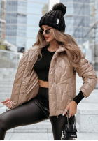 Pikowana Jacke z kożuszkiem Cold Evening Beige