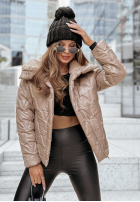 Pikowana Jacke z kożuszkiem Cold Evening Beige