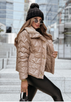 Pikowana Jacke z kożuszkiem Cold Evening Beige