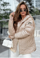 Krótka pikowana Jacke Thorne Beige