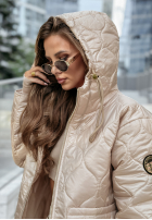 Krótka pikowana Jacke Thorne Beige