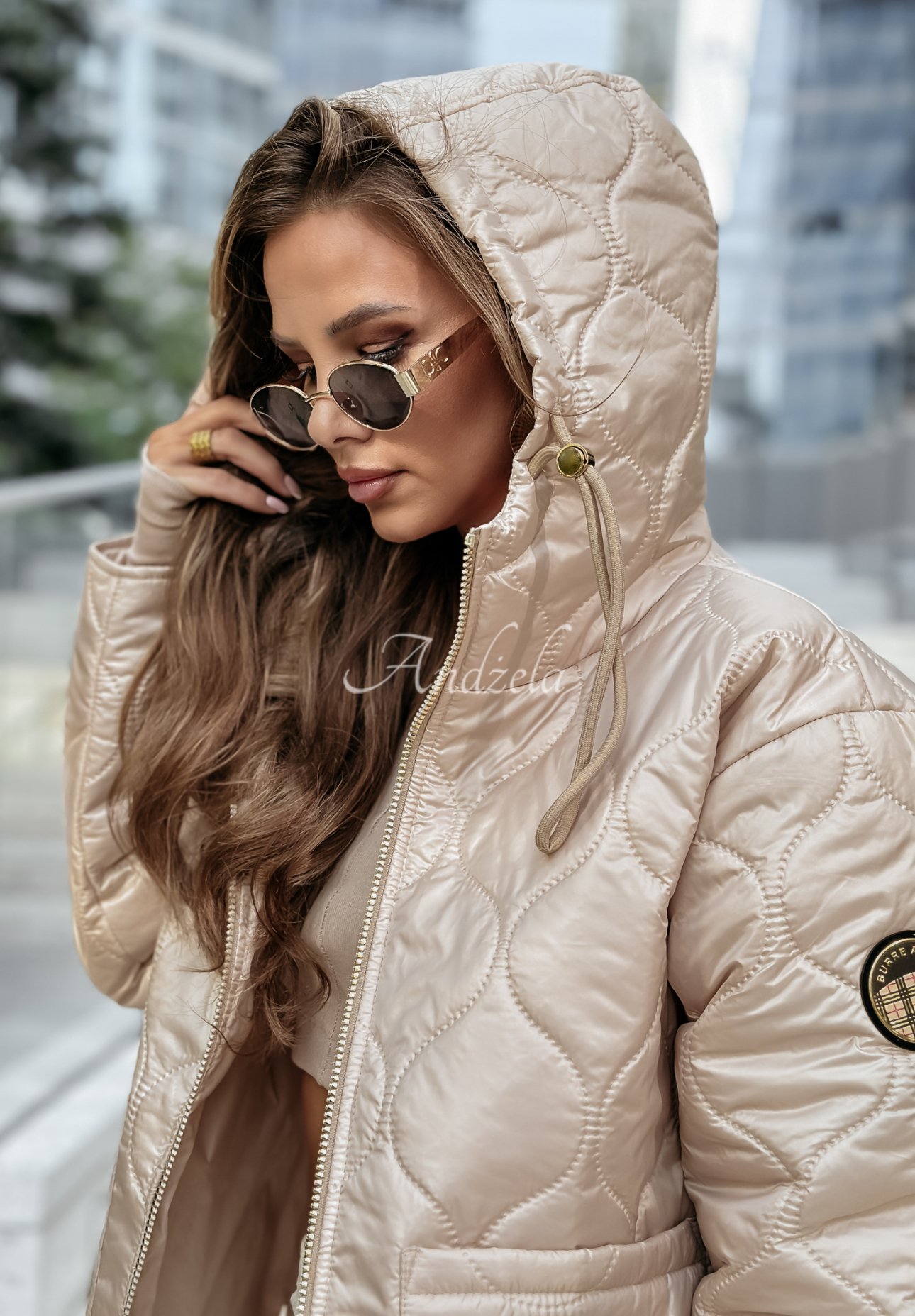 Kurze Steppjacke Thorne Beige