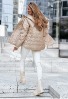 Krótka pikowana Jacke Thorne Beige