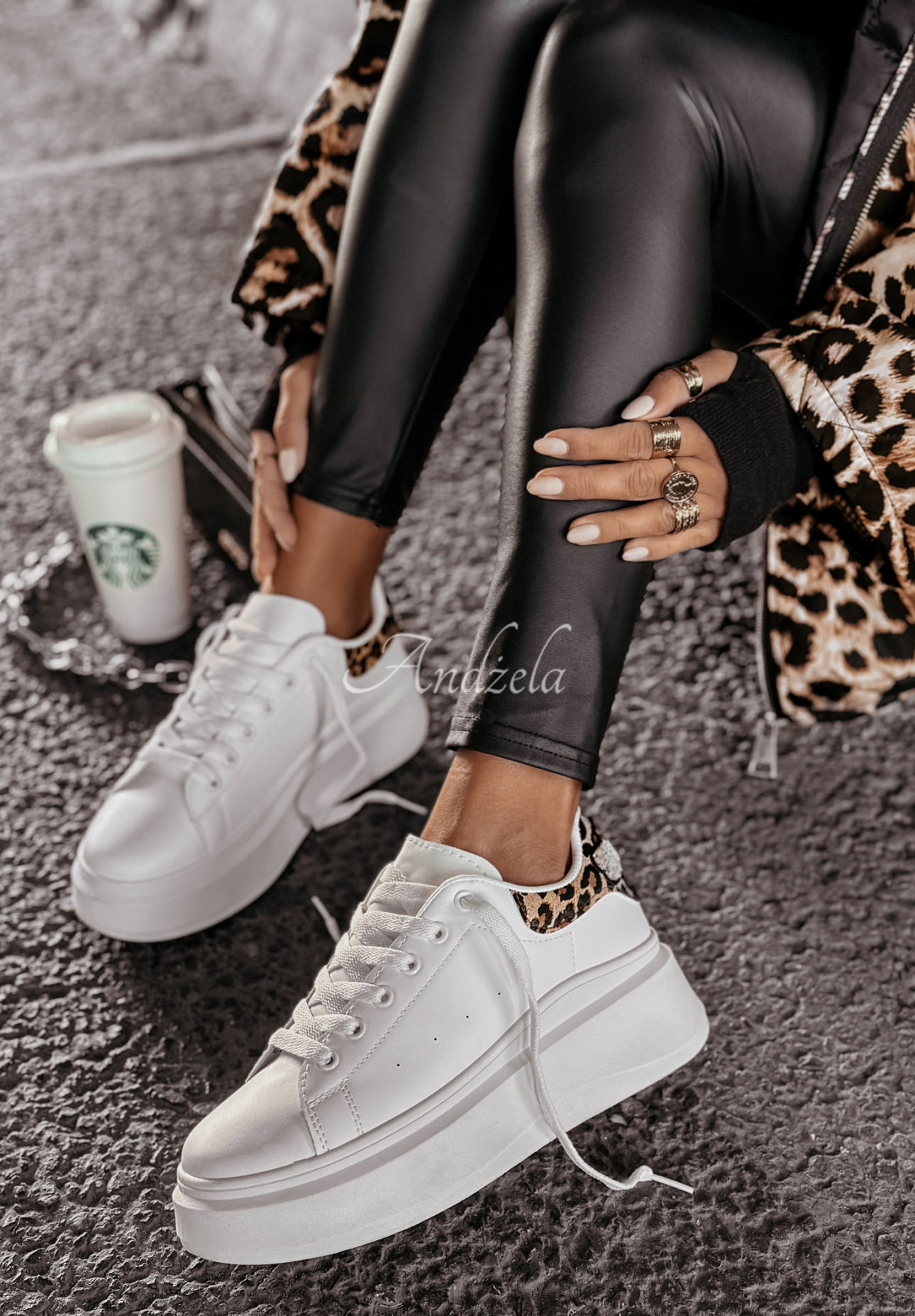 Sneakers mit Leopardenmuster All The Fun Weiß