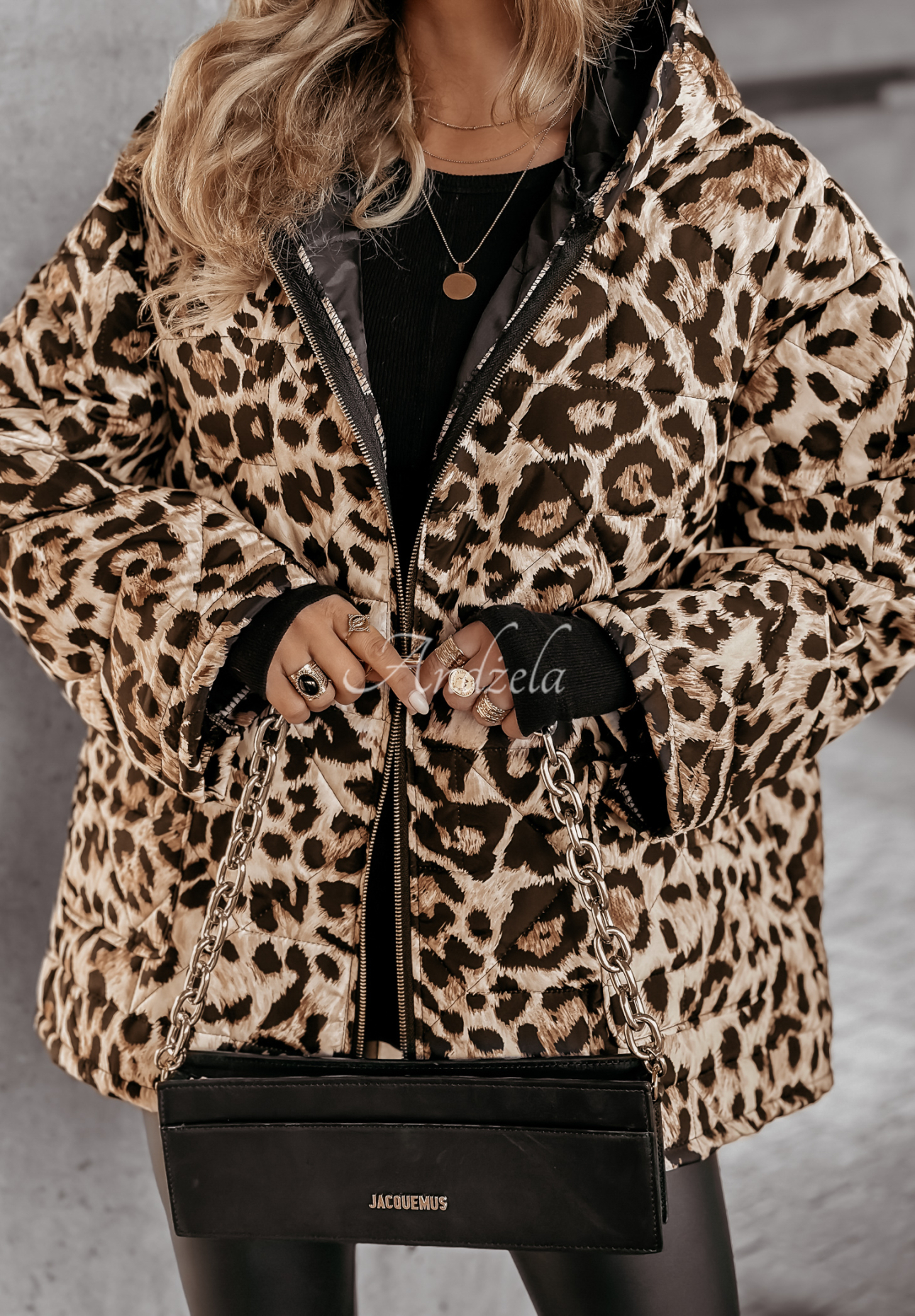 Jacke mit Kapuze Finnigan und Leopardenmuster