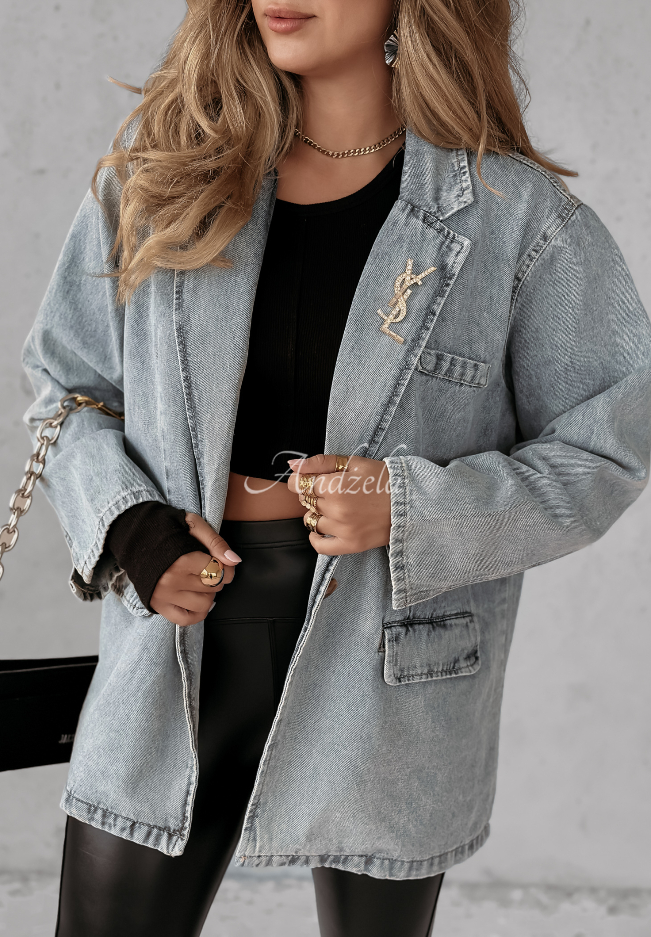 Denim-Blazer Marianne Hellblau