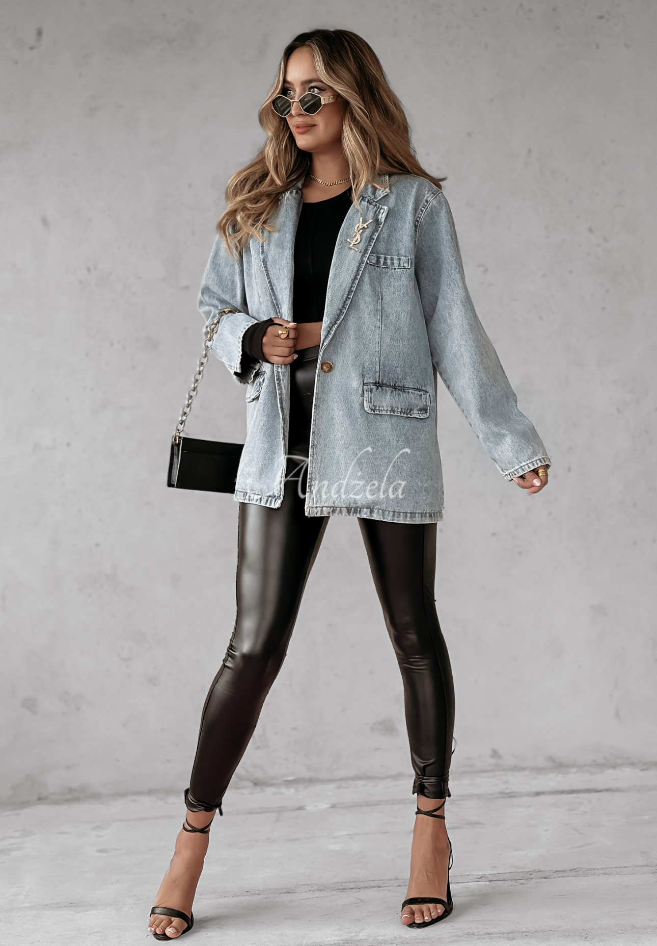 Denim-Blazer Marianne Hellblau