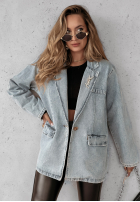 Jeans Blazer Marianne Hellblau