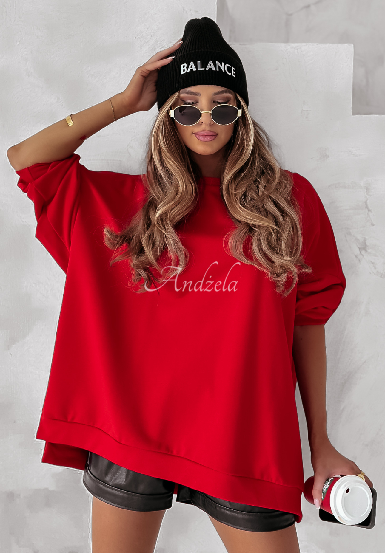 Oversize Sweatshirt Active Queens Rot