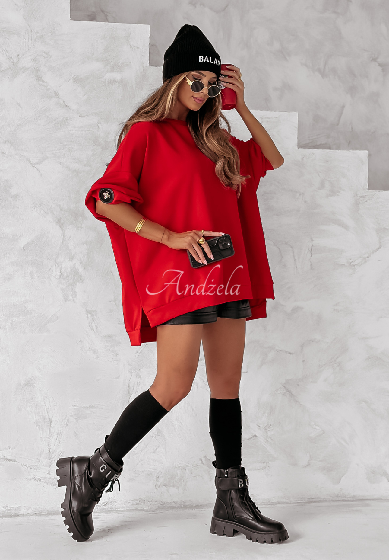 Oversize Sweatshirt Active Queens Rot