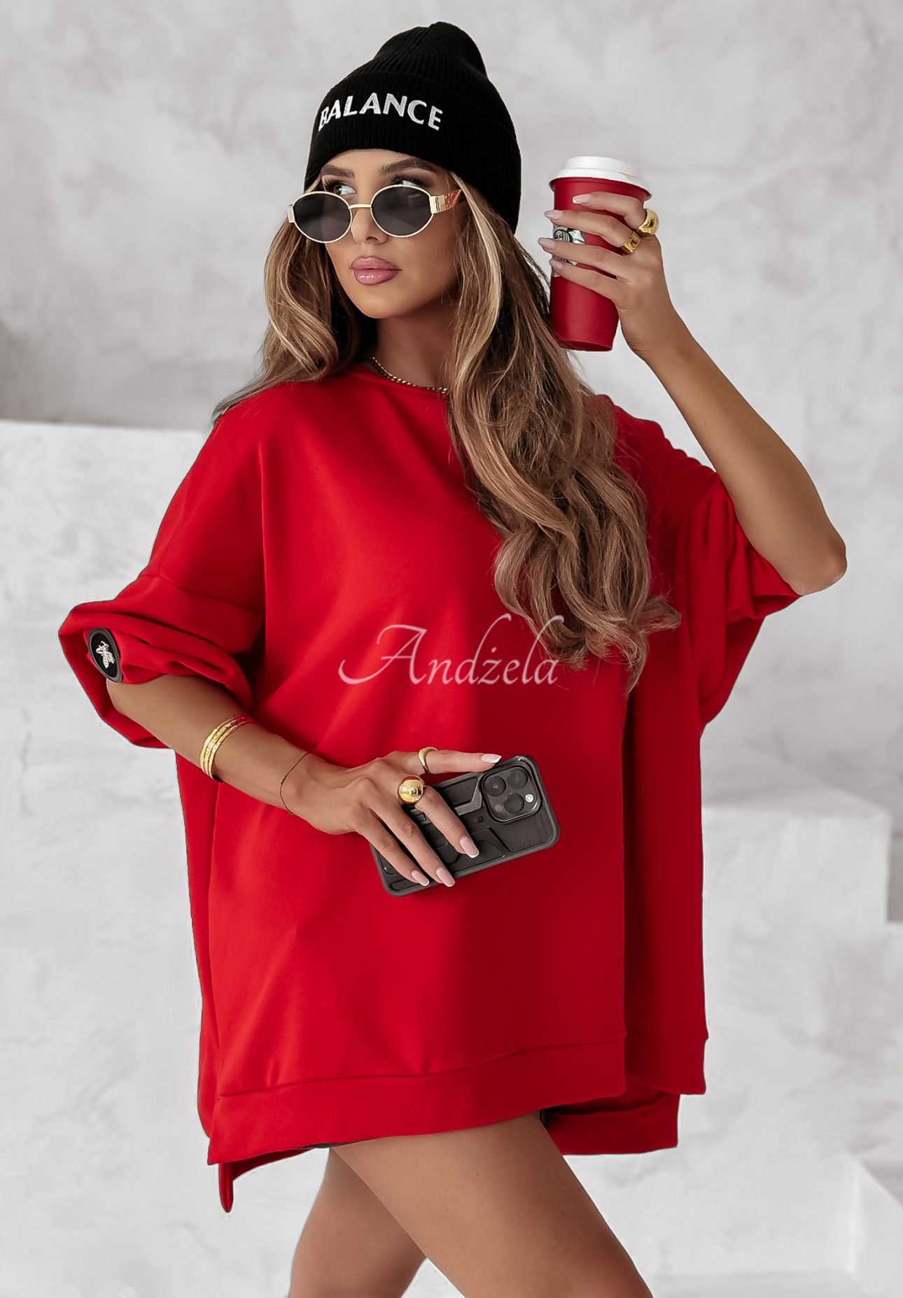 Oversize Sweatshirt Active Queens Rot