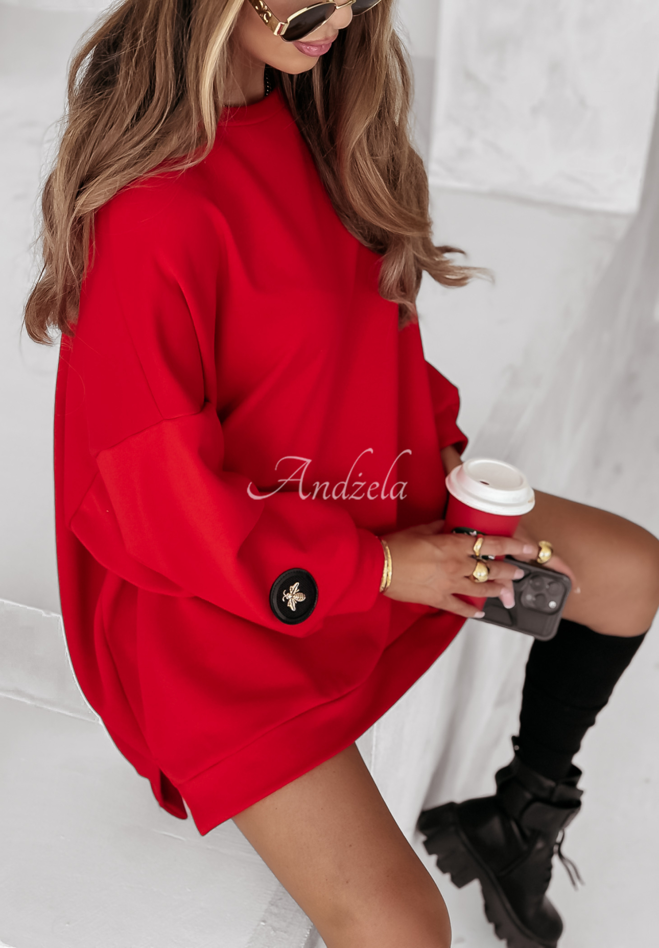 Oversize Sweatshirt Active Queens Rot