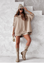 Sweatshirt oversize Active Queens Beige