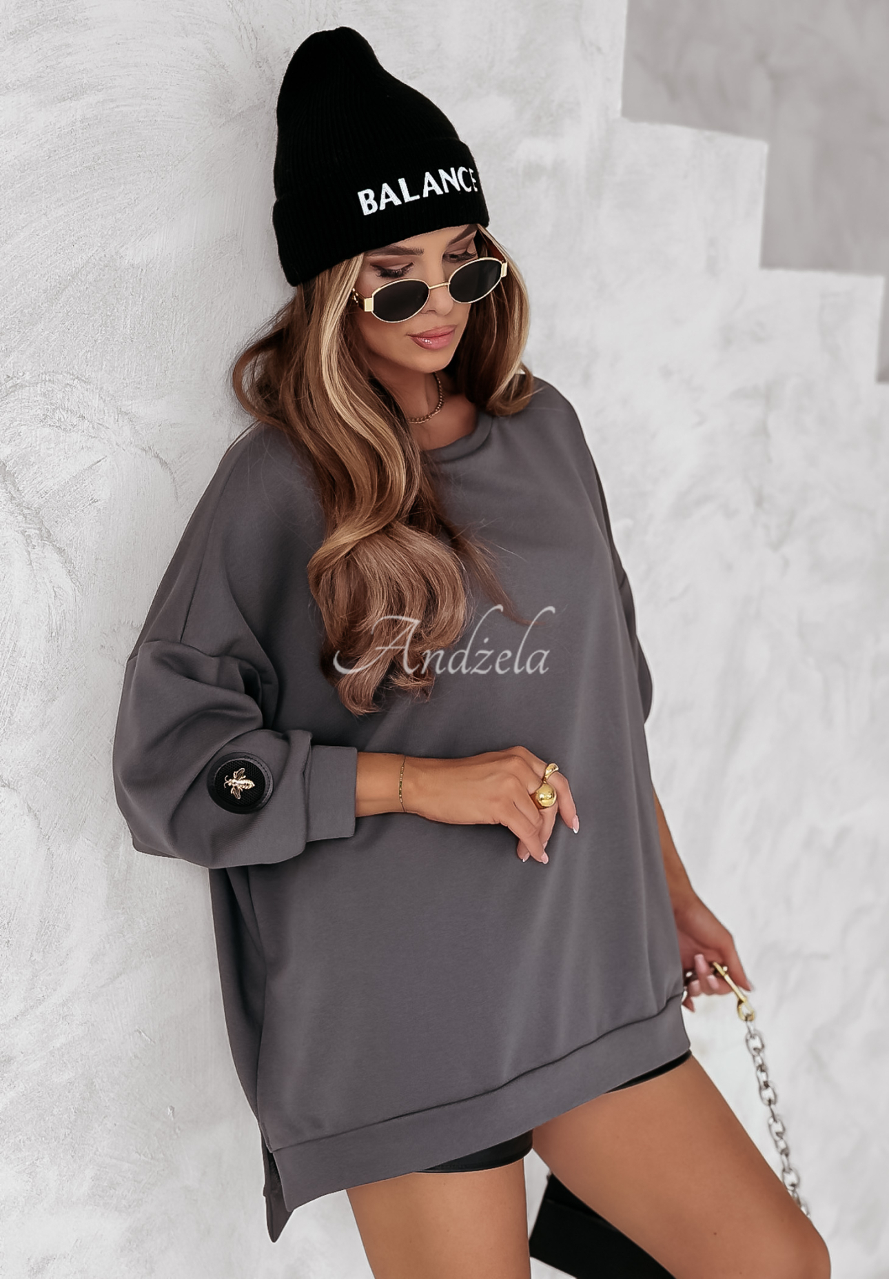 Oversize Sweatshirt Active Queens Graphite