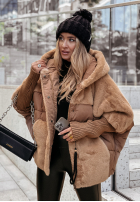 Pikowana Jacke z futerkiem Snow & Pines Camel