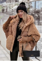 Pikowana Jacke z futerkiem Snow & Pines Camel