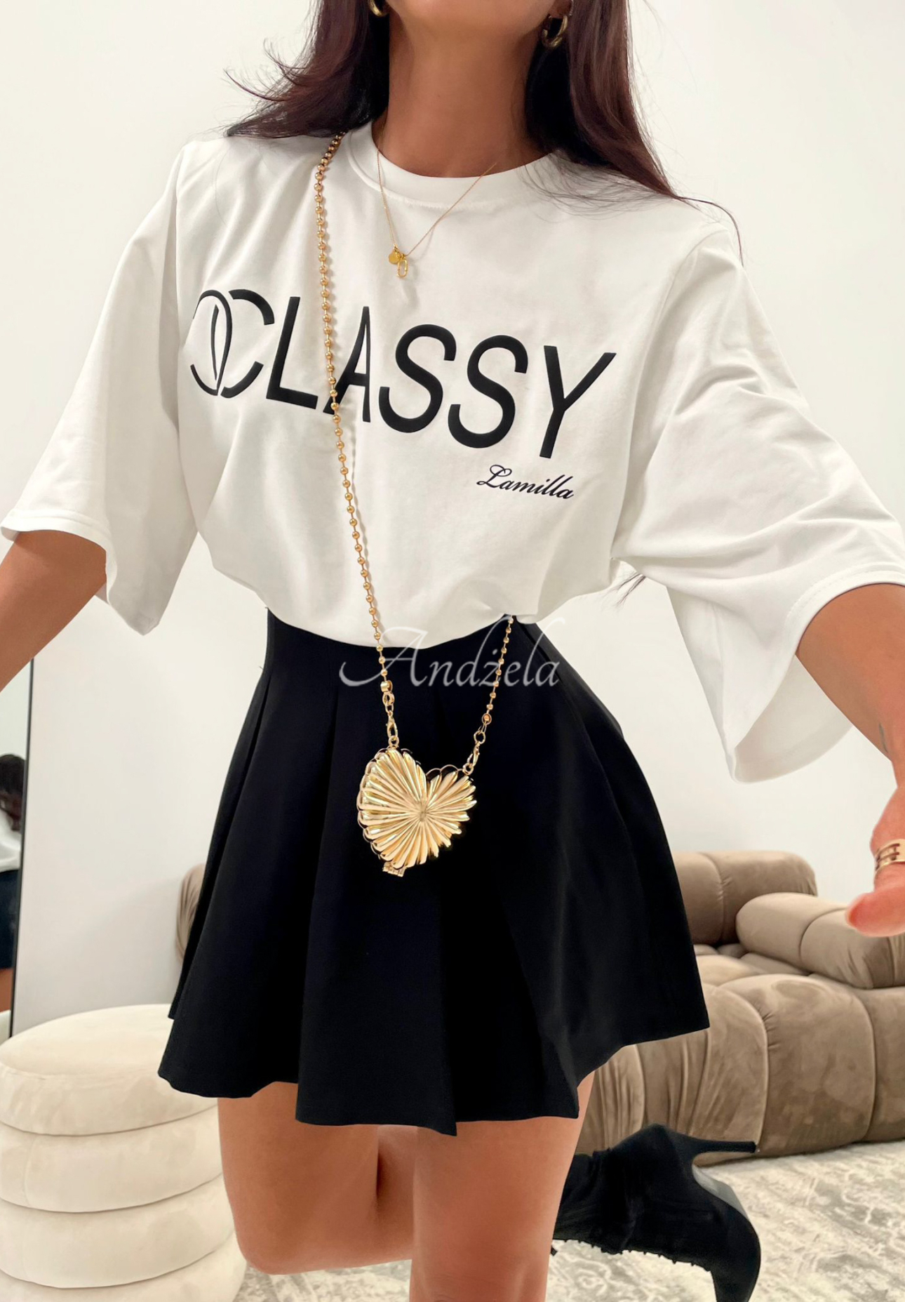 La Milla Casa De Moda pleated mini skirt and shorts black