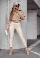 Skórzane Leggings How I Feel Beige