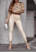 Skórzane Leggings How I Feel Beige