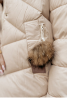 Pikowana Jacke z futerkiem Admiration In Winter Beige