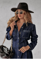 Jeans Kleid Mayra ciemnoniebieska