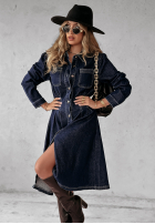 Jeans Kleid Mayra ciemnoniebieska