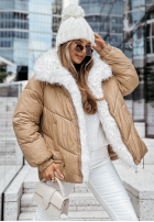 Pikowana Jacke z futerkiem Final Season Camel