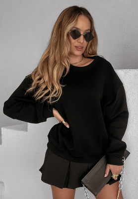 Oversize Sweatshirt Be Better Schwarz