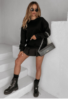 Sweatshirt oversize Be Better Schwarz