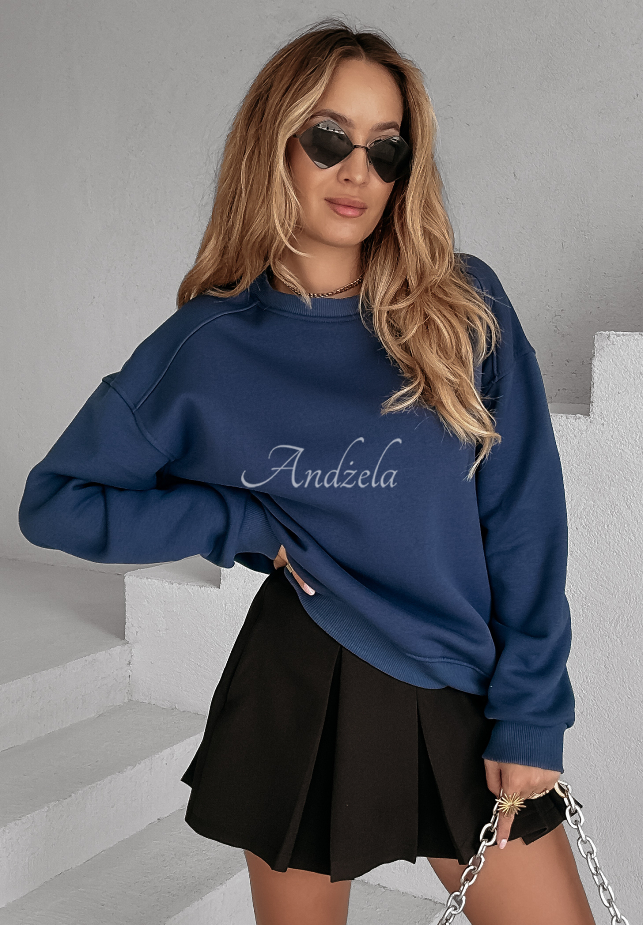 Oversize Sweatshirt Be Better Dunkelblau