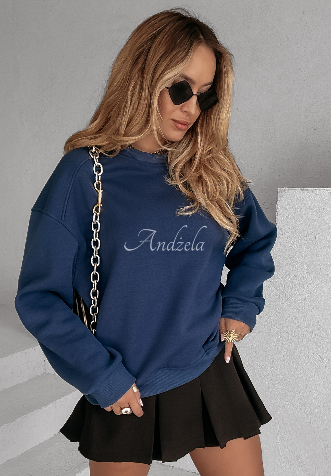 Oversize Sweatshirt Be Better Dunkelblau