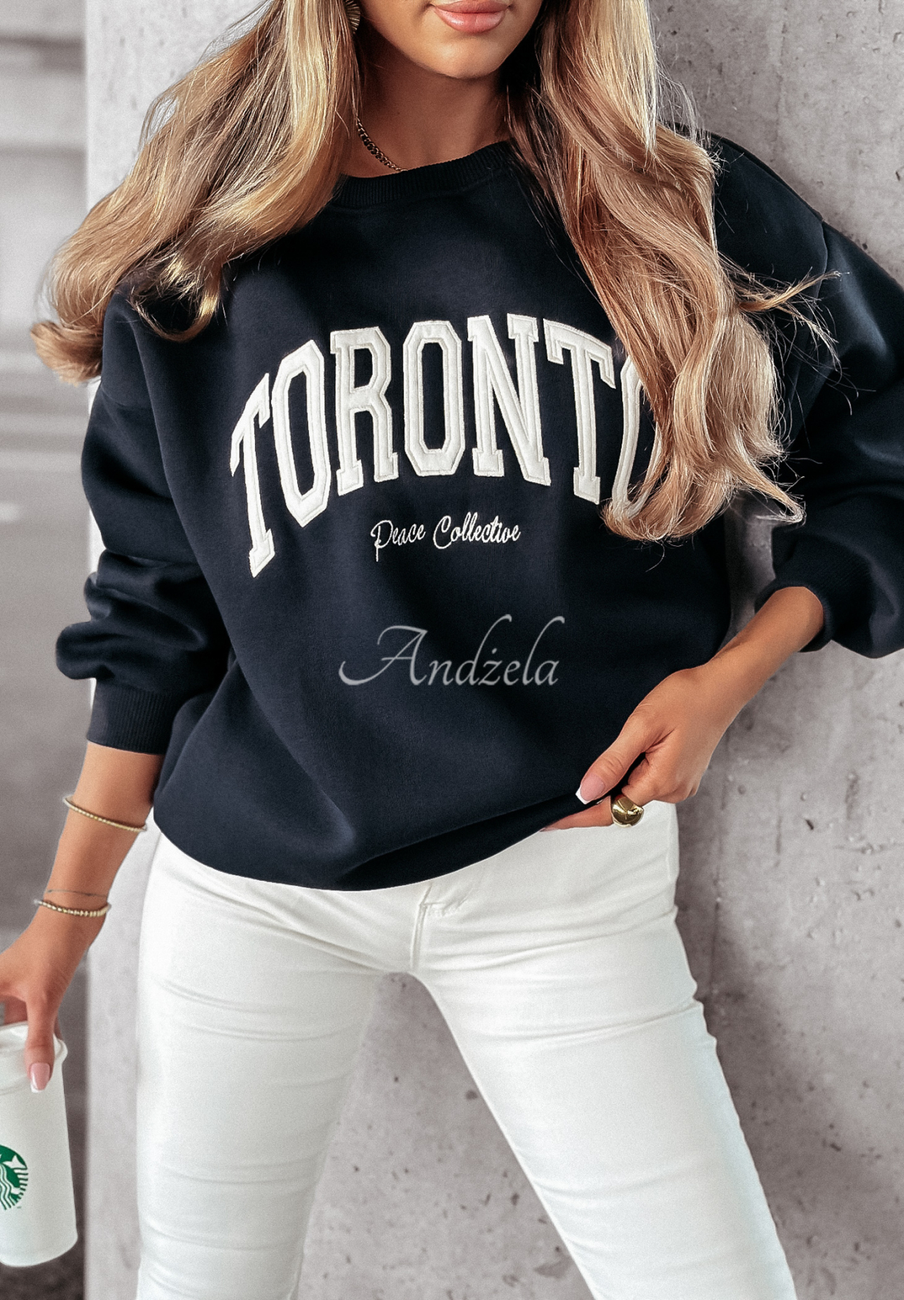 Sweatshirt mit Aufdruck Toronto Peace Dunkelblau