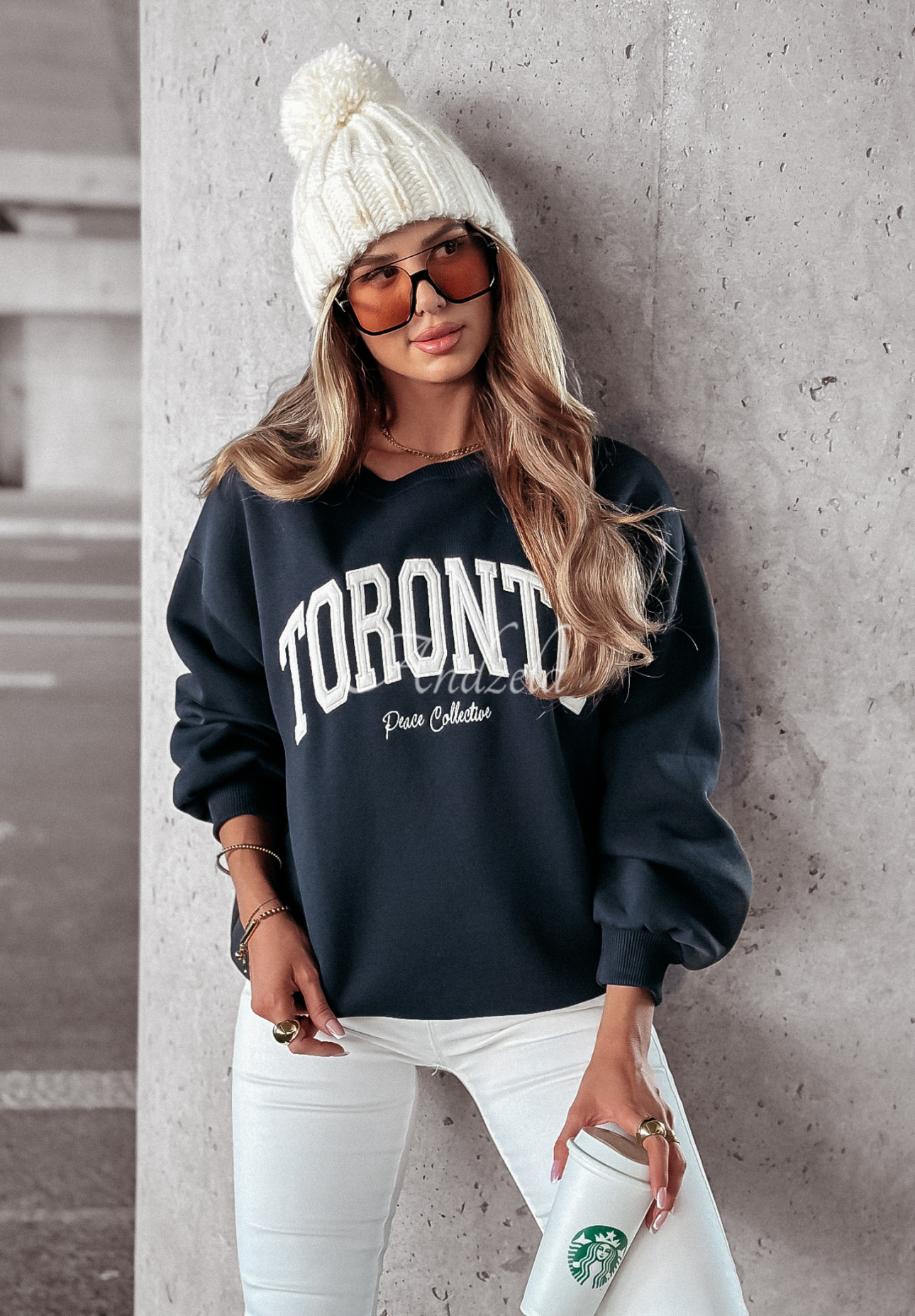 Sweatshirt mit Aufdruck Toronto Peace Dunkelblau