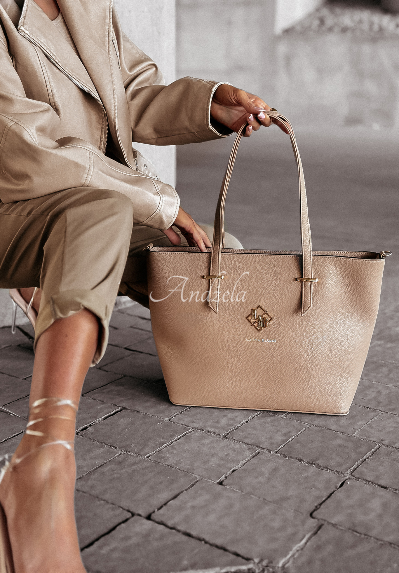 Ledertasche Miriami Beige